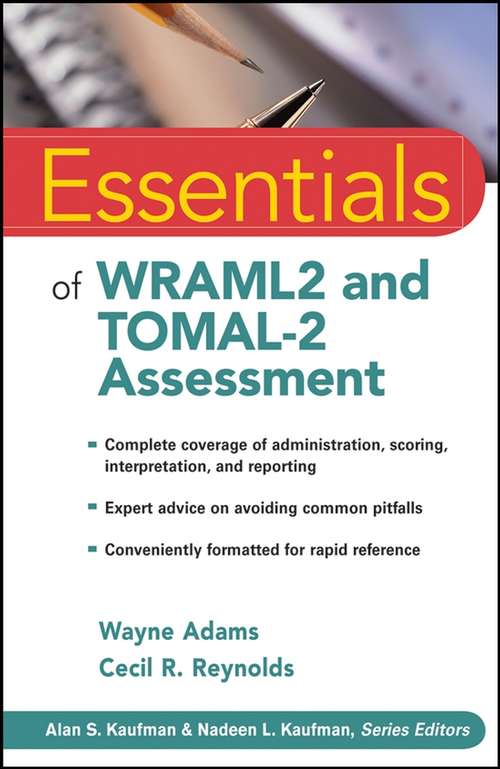 Essentials of WRAML2 and TOMAL-2 Assessment