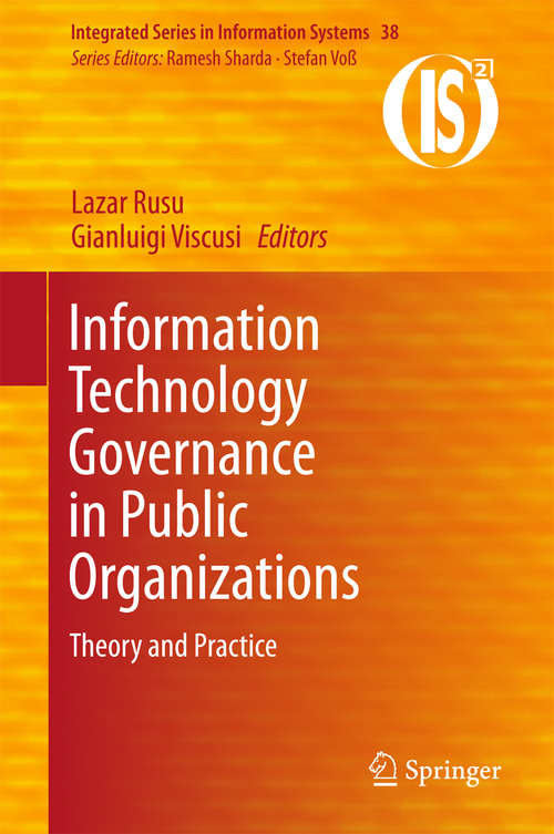Book cover of Information Technology Governance in Public Organizations