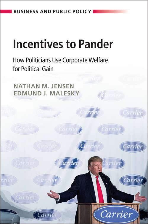 Book cover of Incentives to Pander : How Politicians Use Corporate Welfare for Political Gain (Business and Public Policy)