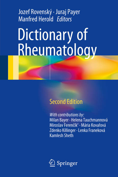 Book cover of Dictionary of Rheumatology