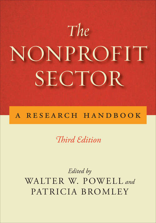 Book cover of The Nonprofit Sector: A Research Handbook, Third Edition (2)