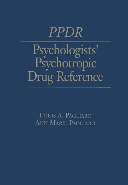 Book cover of Psychologists' Psychotropic Drug Reference