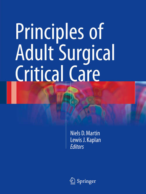 Book cover of Principles of Adult Surgical Critical Care