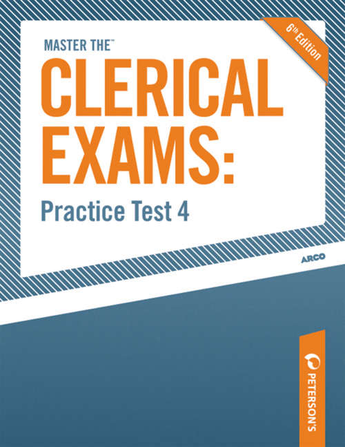 Book cover of Master the Clerical Exams--Practice Test 4