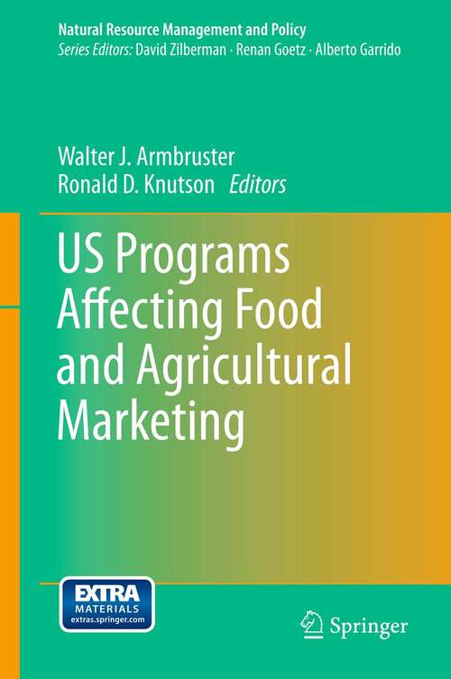 Book cover of US Programs Affecting Food and Agricultural Marketing