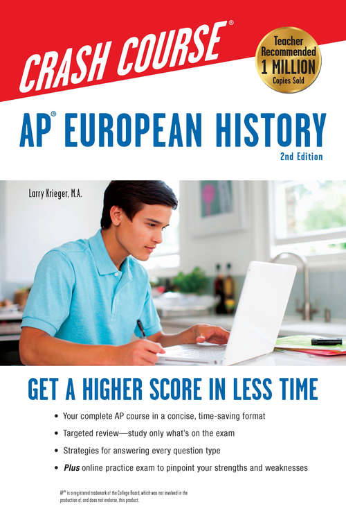 Book cover of AP® European History Crash Course Book + Online (Advanced Placement (AP) Crash Course)