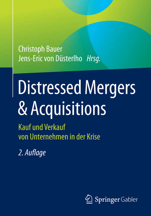 Book cover of Distressed Mergers & Acquisitions