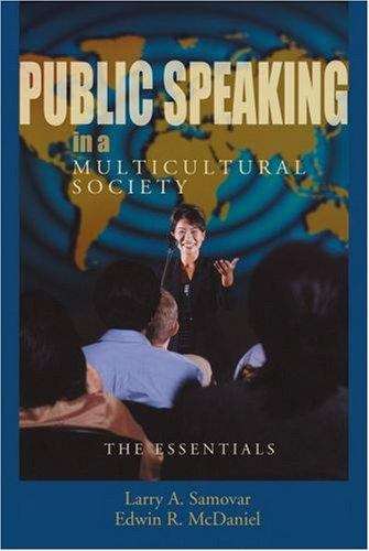 Book cover of Public Speaking in a Multicultural Society: The Essentials