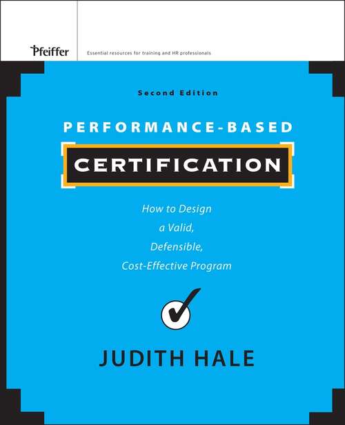 Book cover of Performance-Based Certification