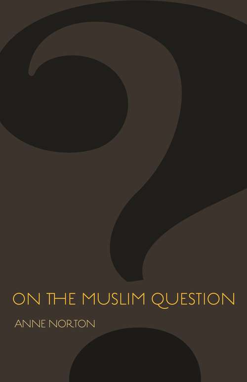 Book cover of On the Muslim Question