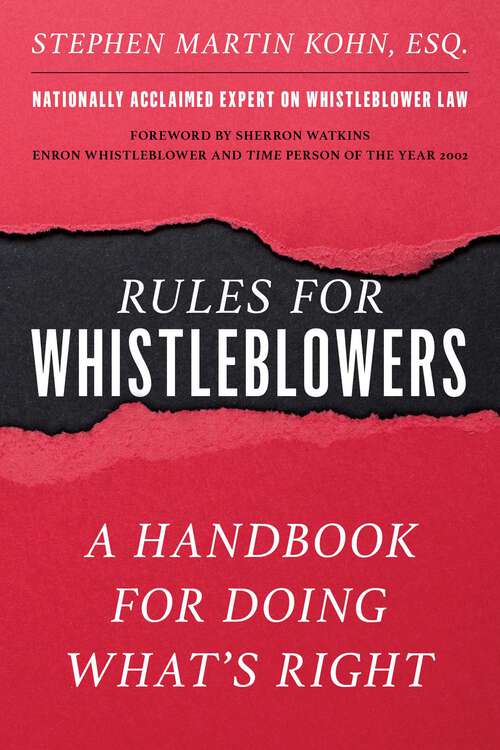Book cover of Rules for Whistleblowers: A Handbook for Doing What's Right