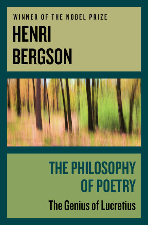Book cover of The Philosophy of Poetry