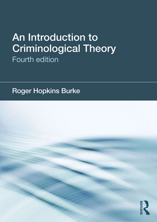 Book cover of An Introduction to Criminological Theory