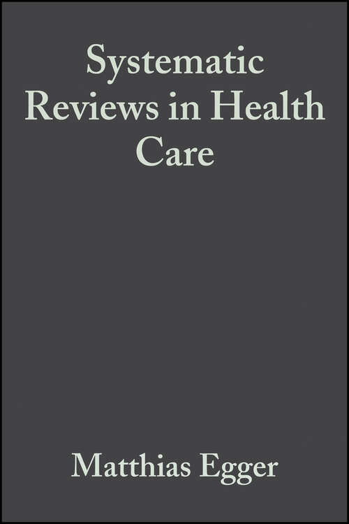 Book cover of Systematic Reviews in Health Care