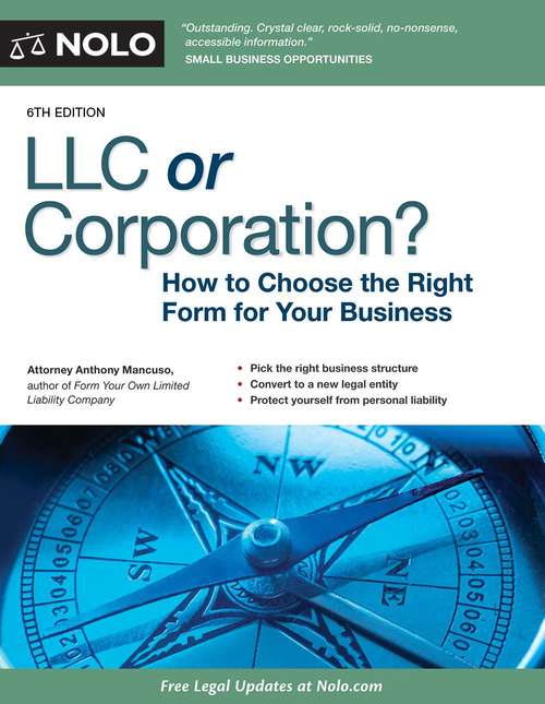 Book cover of LLC or Corporation?