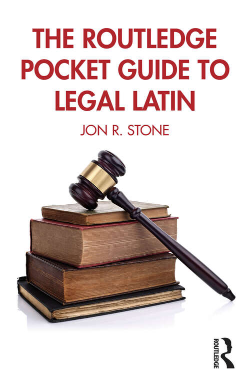 Book cover of The Routledge Pocket Guide to Legal Latin (1)