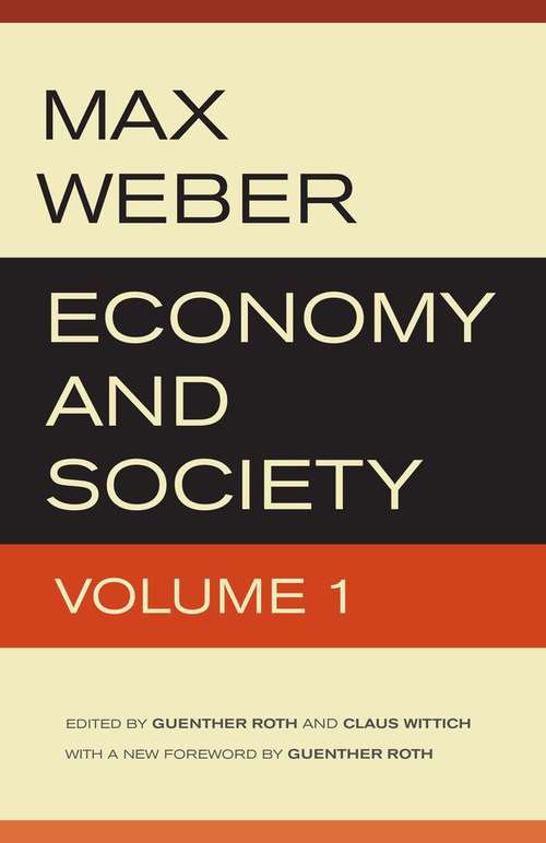 Book cover of Economy and Society: An Outline of Interpretive Sociology