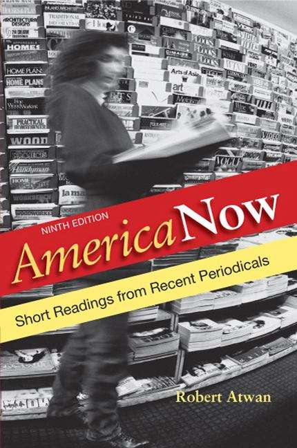 Book cover of America Now: Short Readings from Recent Periodicals