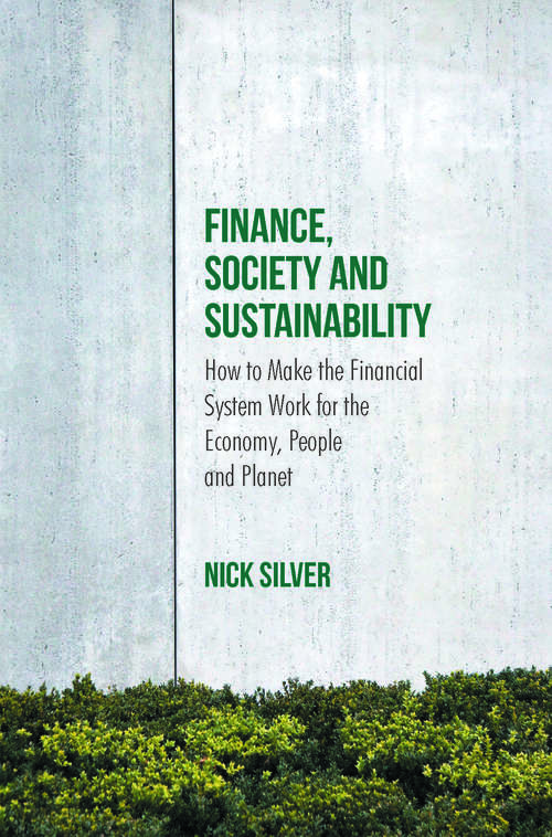 Book cover of Finance, Society and Sustainability