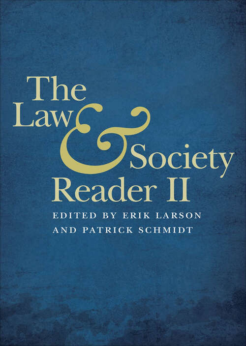 Book cover of The Law and Society Reader II
