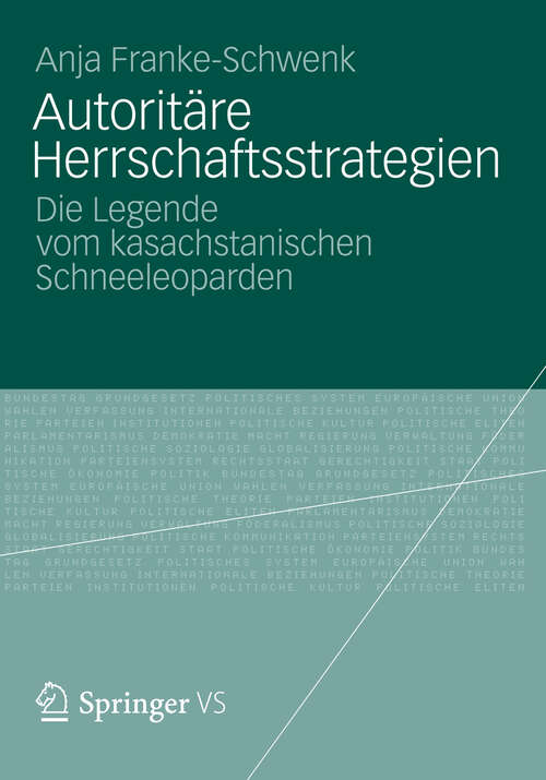 Book cover of Autoritäre Herrschaftsstrategien