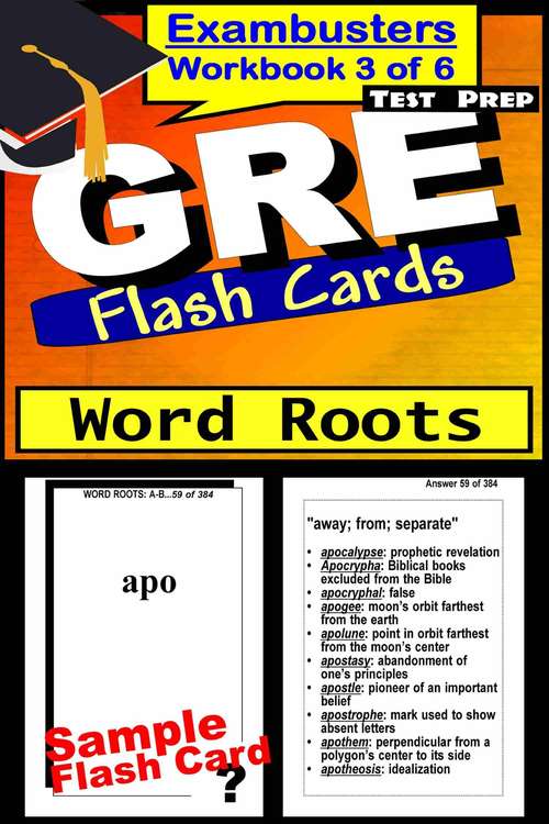 Book cover of GRE Test Prep: Word Roots (Exambusters GRE Workbook: 3 of 6)