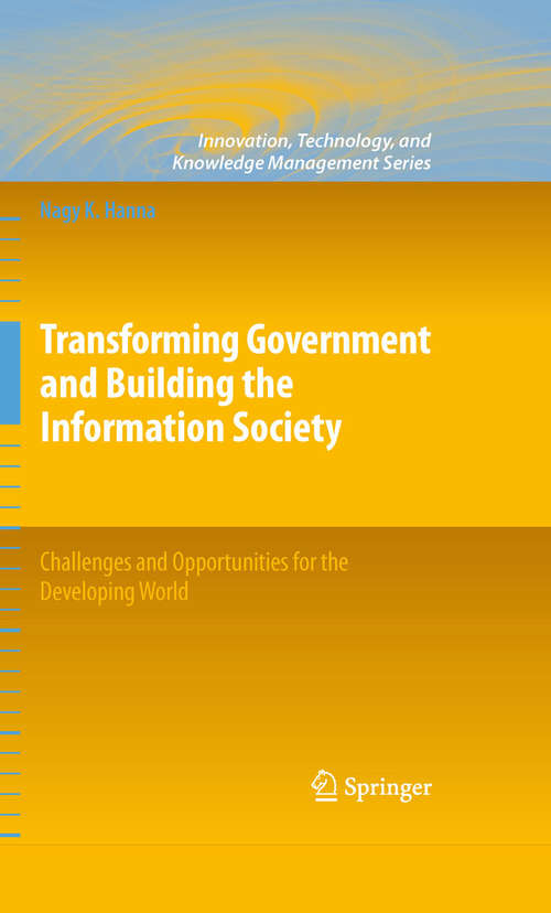 Book cover of Transforming Government and Building the Information Society