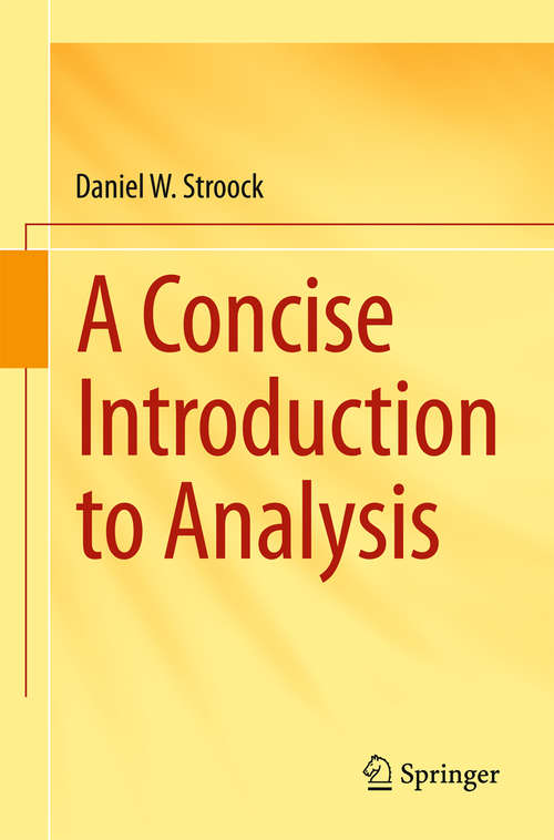Book cover of A Concise Introduction to Analysis
