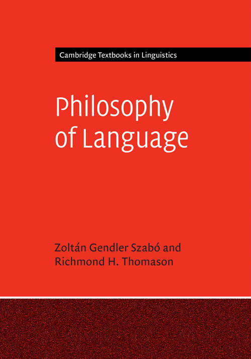Book cover of Philosophy of Language (Cambridge Textbooks in Linguistics)