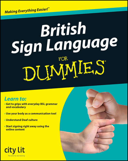 Book cover of British Sign Language For Dummies
