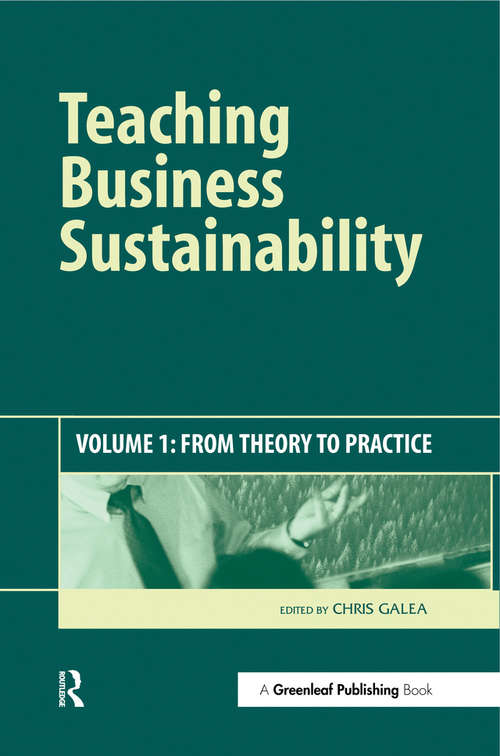 Book cover of Teaching Business Sustainability: From Theory to Practice