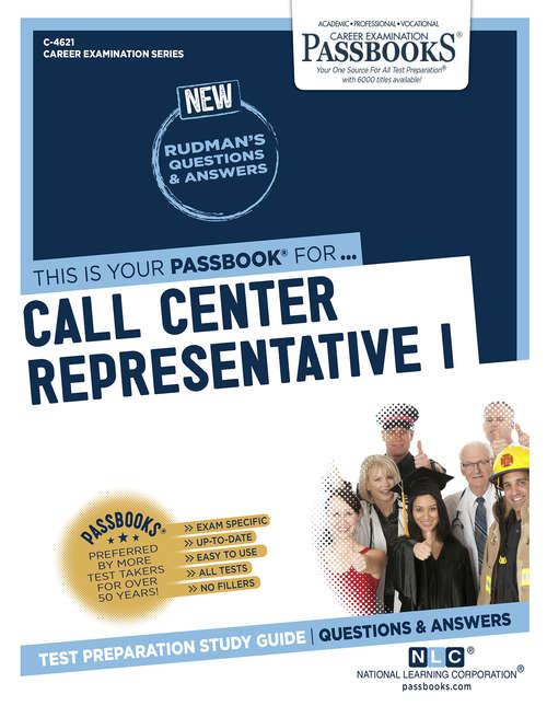 Book cover of Call Center Representative I: Passbooks Study Guide (Career Examination Series)