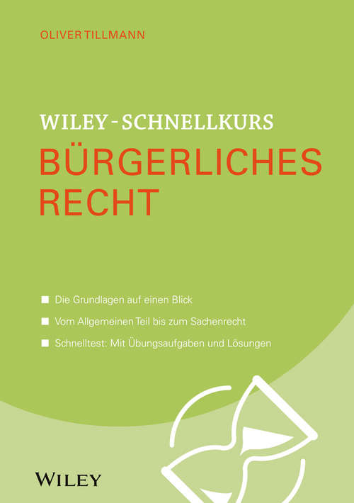 Book cover of Wiley-Schnellkurs Bürgerliches Recht (Wiley Schnellkurs)