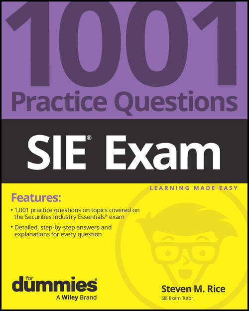 Book cover of SIE Exam: 1001 Practice Questions For Dummies