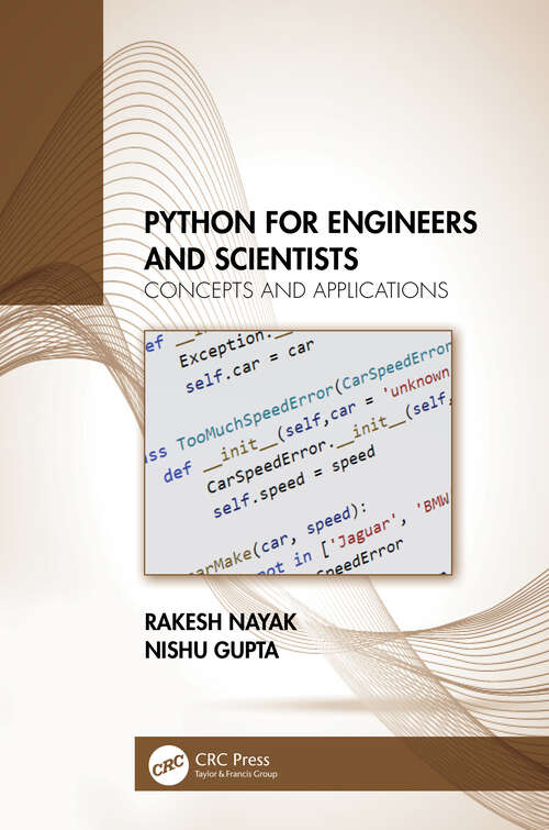 Book cover of Python for Engineers and Scientists: Concepts and Applications