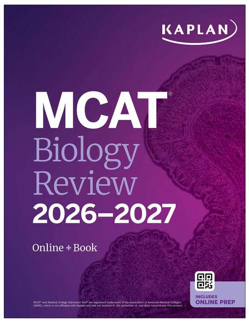 Book cover of MCAT Biology Review 2026-2027: Online + Book (Kaplan Test Prep)
