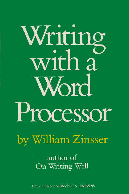 Book cover of Writing with a Word Processor