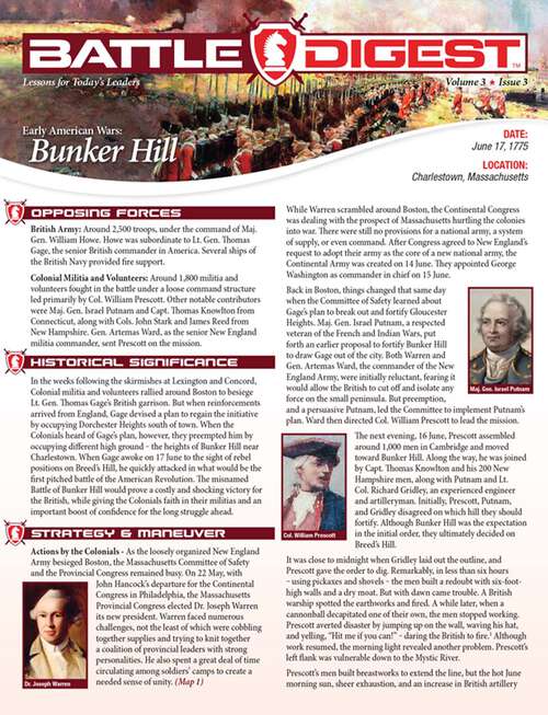 Book cover of Battle Digest: Bunker Hill (Digital Original)