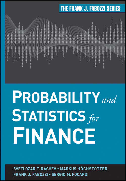 Book cover of Probability and Statistics for Finance