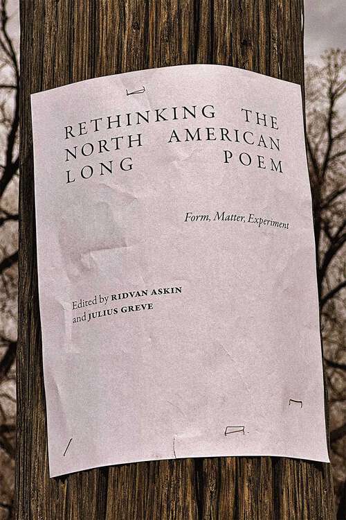 Book cover of Rethinking the North American Long Poem: Form, Matter, Experiment (Recencies Series: Research and Recovery in Twentieth-Century American Poetics)