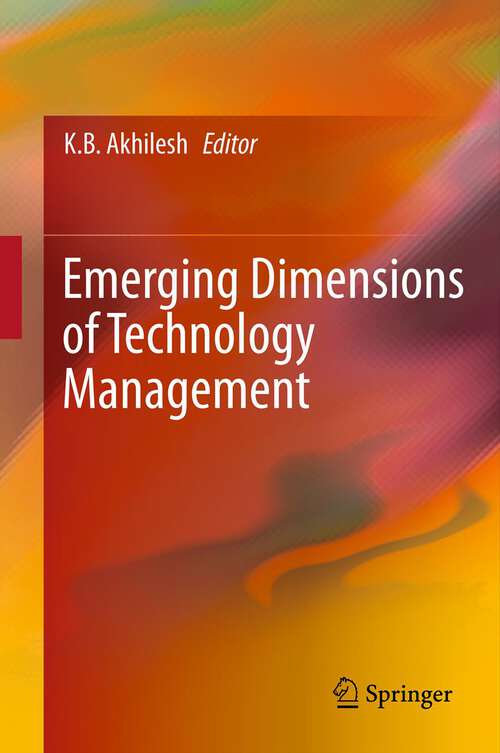 Book cover of Emerging Dimensions of Technology Management