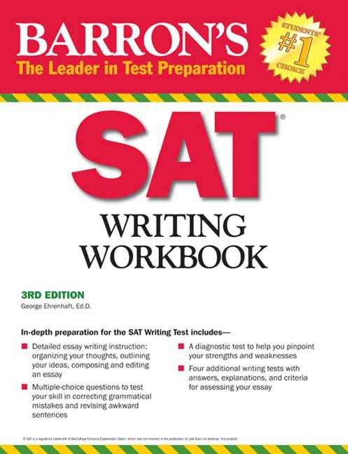 Book cover of Barron's SAT Writing Workbook (3rd Edition)