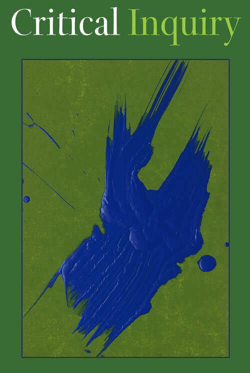 Book cover of Critical Inquiry, volume 49 number 1 (Autumn 2022)