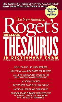 Book cover of The New American Roget's College Thesaurus: In the Dictionary Form