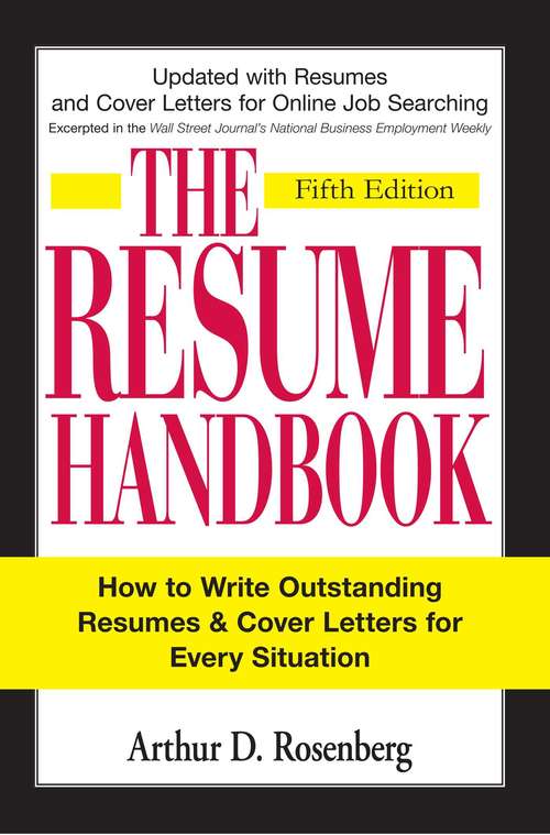 Book cover of The Resume Handbook
