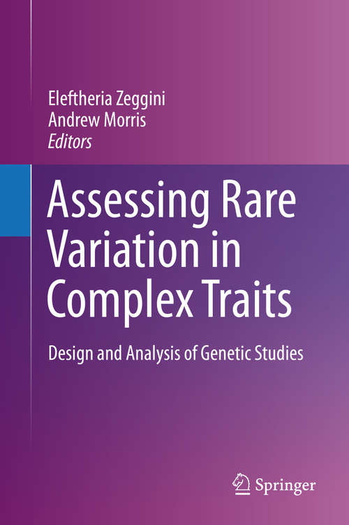 Book cover of Assessing Rare Variation in Complex Traits