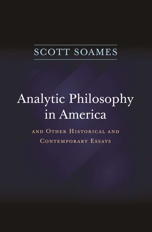 Book cover of Analytic Philosophy in America