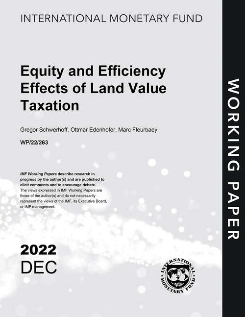 Book cover of Equity and Efficiency Effects of Land Value Taxation