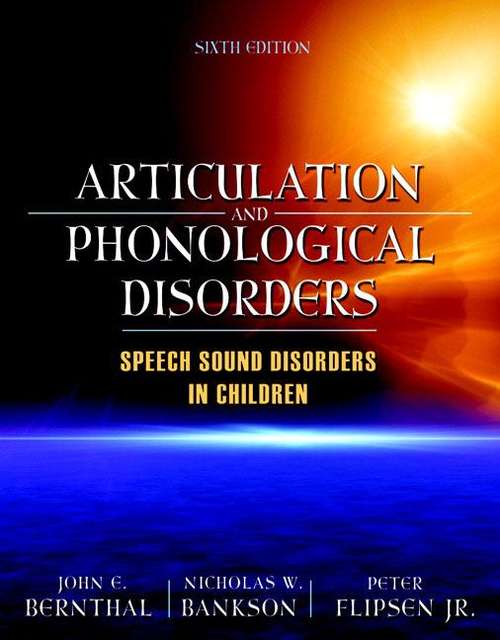 Book cover of Articulation and Phonological Disorders