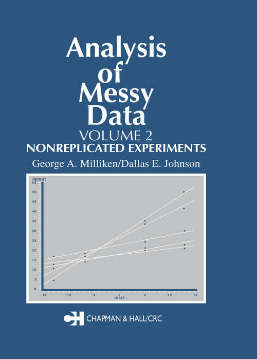 Book cover of Analysis of Messy Data, Volume II: Nonreplicated Experiments